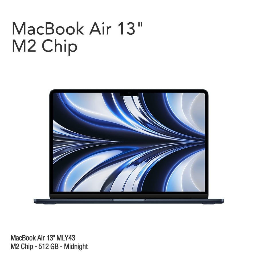 MacBook Air 13.6" Retina [MLY43] M2 Chip 512 GB - Midnight