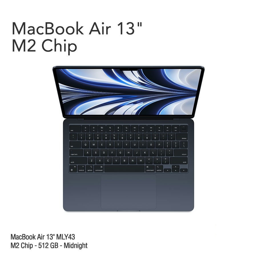 MacBook Air 13.6" Retina [MLY43] M2 Chip 512 GB - Midnight