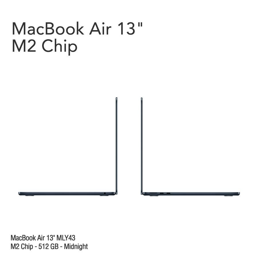 MacBook Air 13.6" Retina [MLY43] M2 Chip 512 GB - Midnight