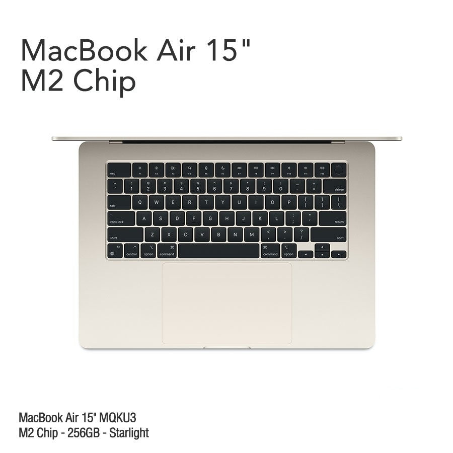 MacBook Air 15.3" Retina [MQKW3] M2 Chip 256 GB - Starlight